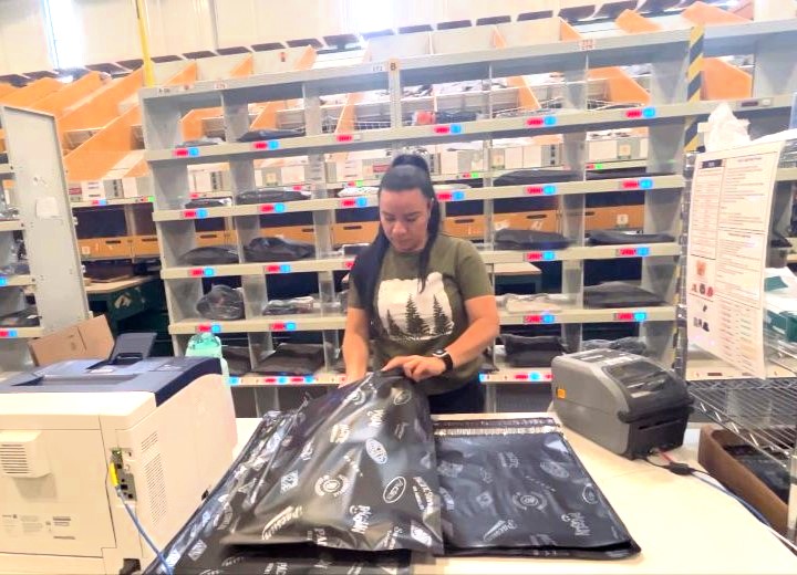 packing from cart.com clothing fulfillment center